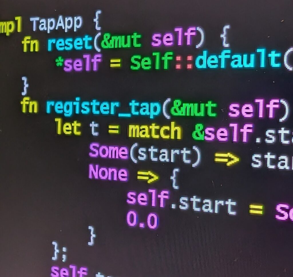 Programming code on a screen representing tax automation scripts
