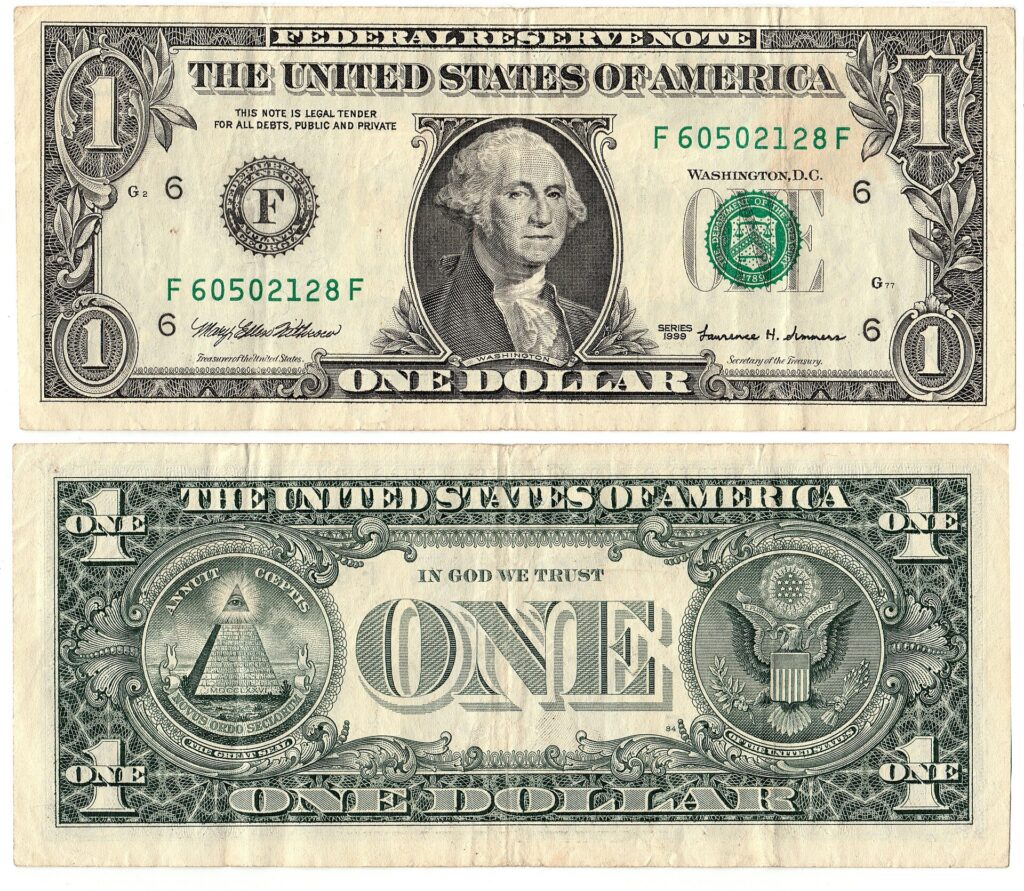 US dollar banknotes representing tax deductions and refunds
