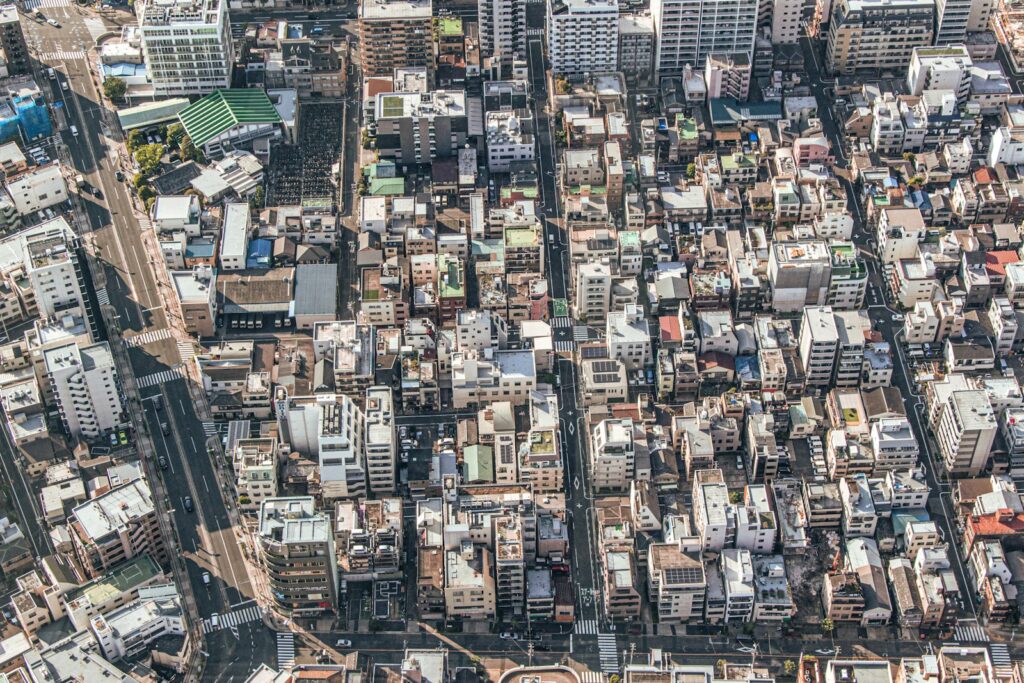 Residential and office buildings in Tokyo
